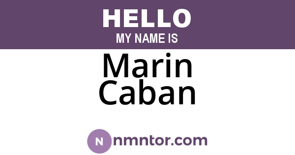 Marin Caban