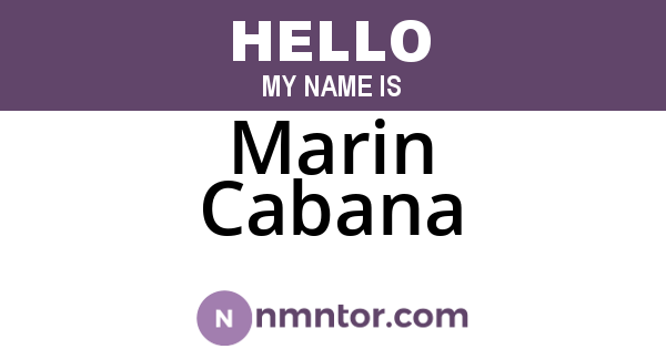 Marin Cabana