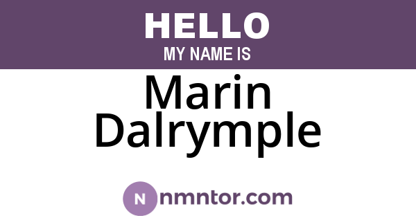 Marin Dalrymple