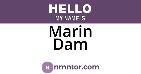 Marin Dam