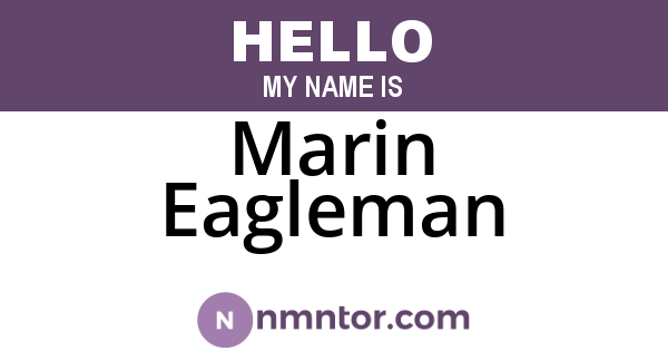 Marin Eagleman