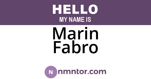 Marin Fabro