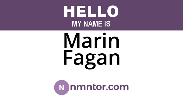 Marin Fagan