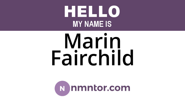 Marin Fairchild