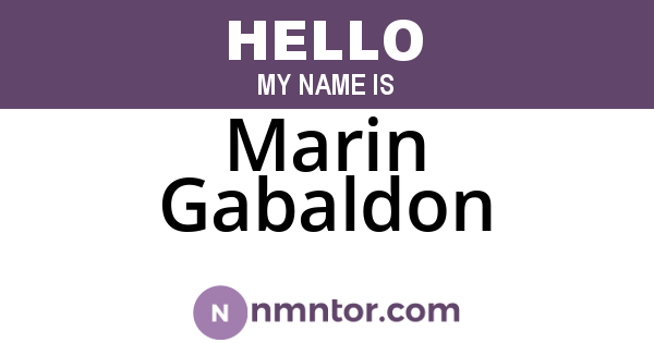 Marin Gabaldon