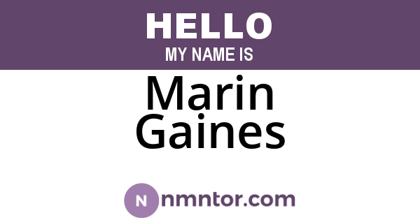 Marin Gaines