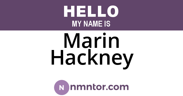 Marin Hackney
