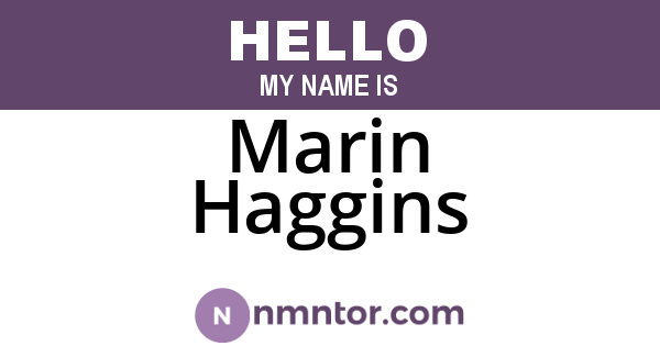 Marin Haggins