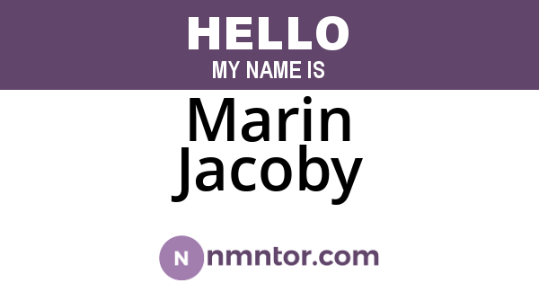 Marin Jacoby