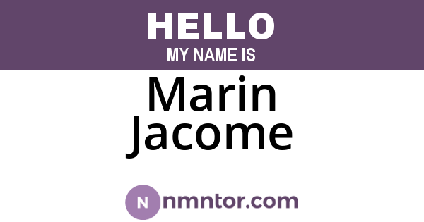 Marin Jacome