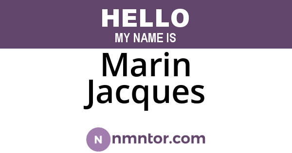Marin Jacques
