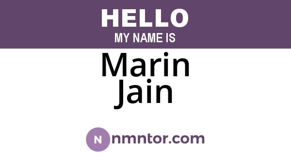 Marin Jain