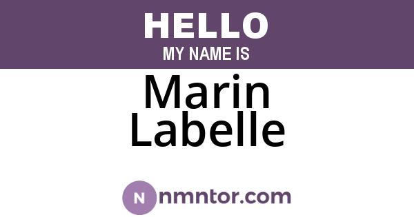 Marin Labelle
