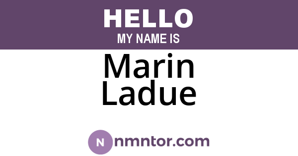 Marin Ladue