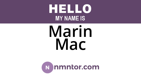 Marin Mac