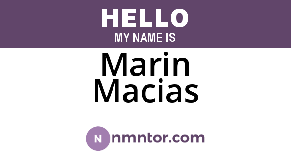 Marin Macias