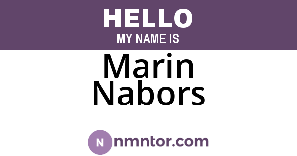 Marin Nabors