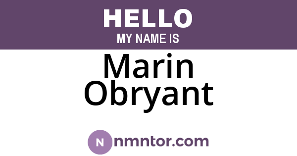 Marin Obryant