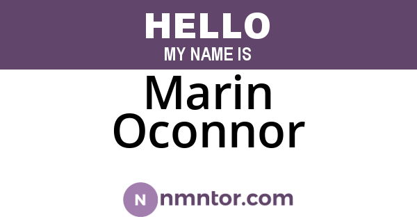 Marin Oconnor