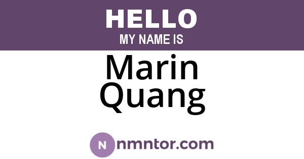 Marin Quang