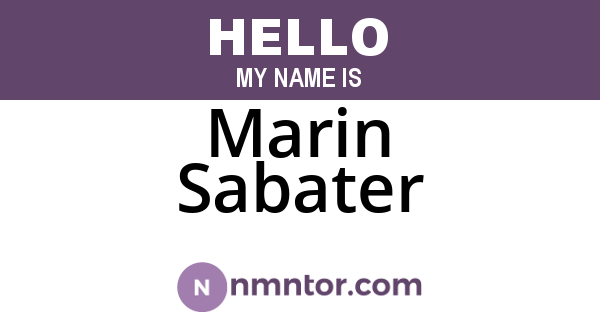 Marin Sabater