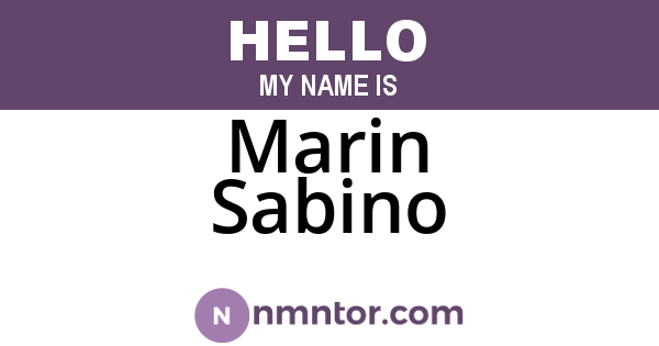 Marin Sabino