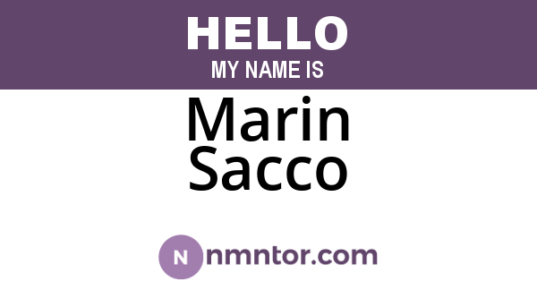 Marin Sacco
