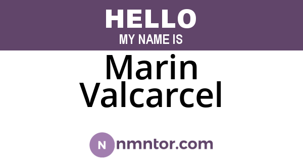 Marin Valcarcel