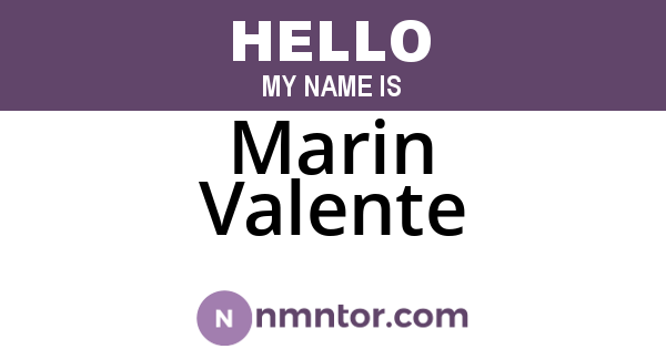Marin Valente