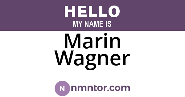 Marin Wagner