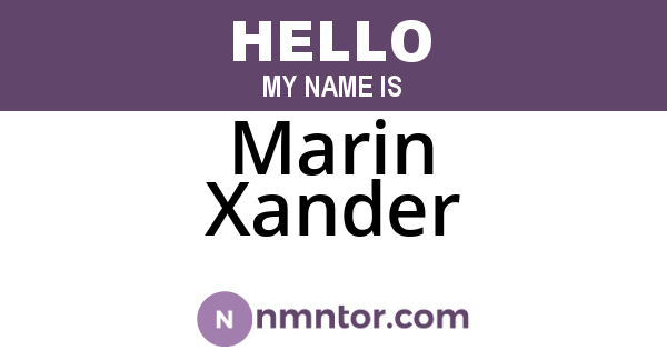 Marin Xander