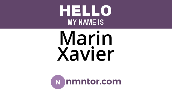 Marin Xavier