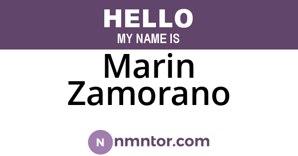 Marin Zamorano