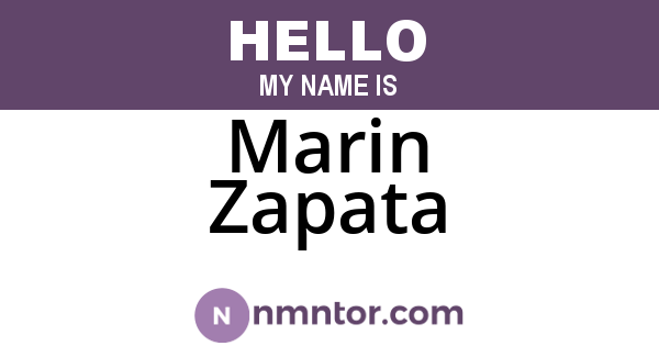 Marin Zapata