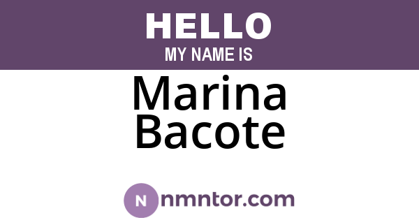 Marina Bacote