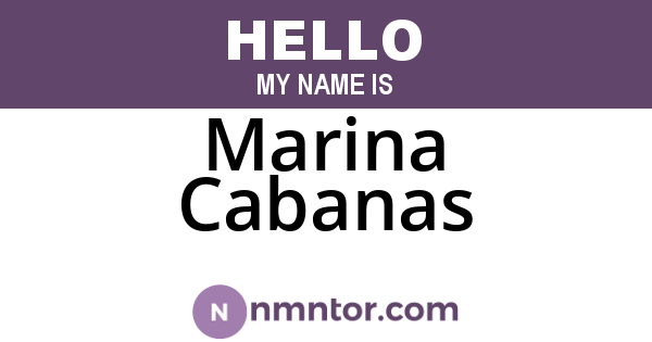 Marina Cabanas