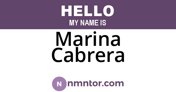 Marina Cabrera