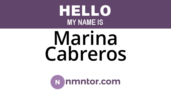 Marina Cabreros