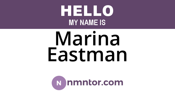 Marina Eastman