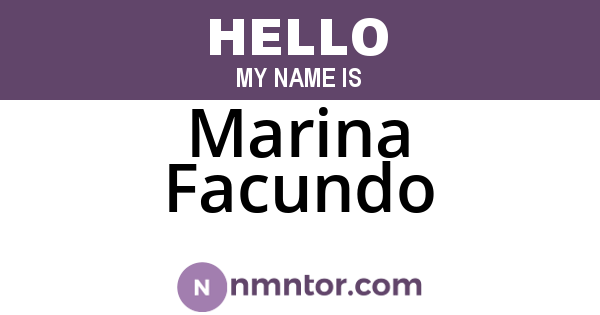 Marina Facundo