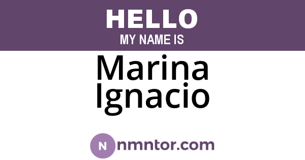 Marina Ignacio