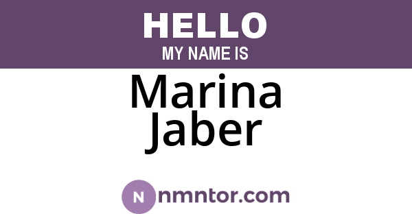 Marina Jaber