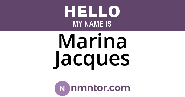 Marina Jacques
