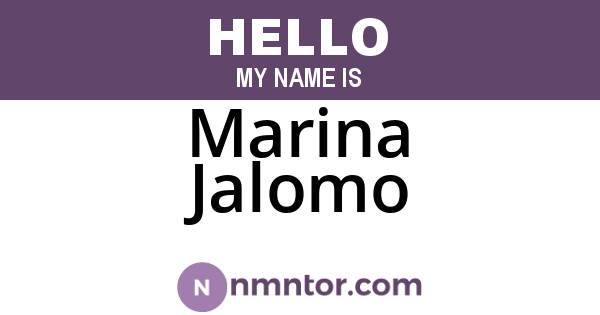 Marina Jalomo