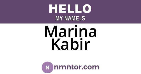 Marina Kabir