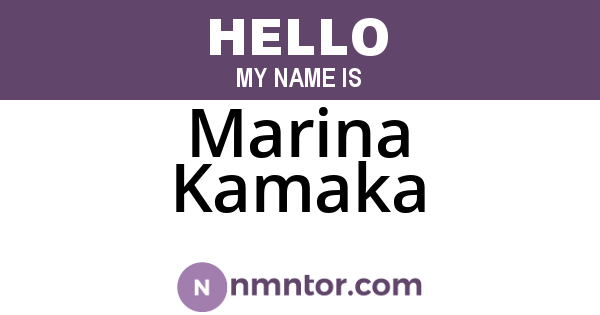 Marina Kamaka