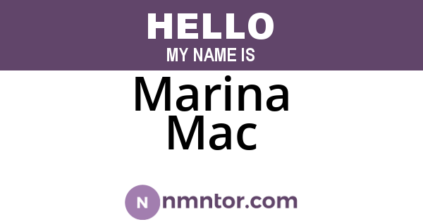 Marina Mac