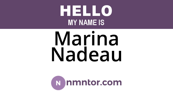Marina Nadeau
