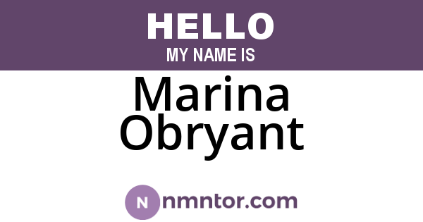 Marina Obryant