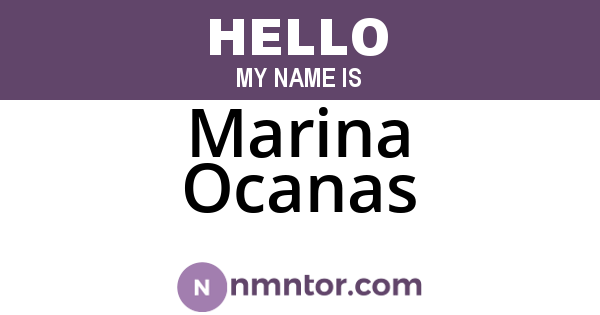 Marina Ocanas